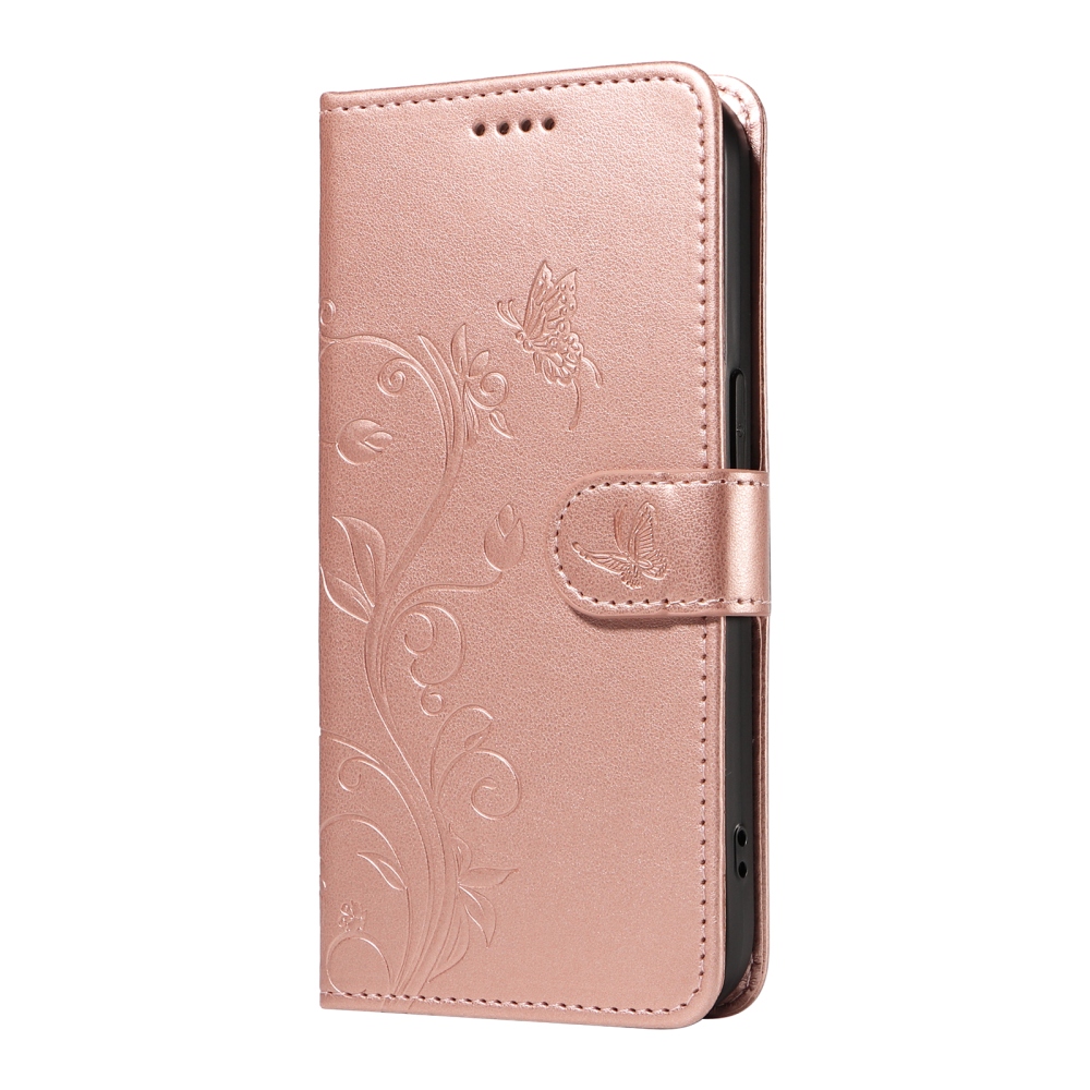 Virágok könyv tok Honor 600 Pro 5G/Honor 600 5G - rózsa arany