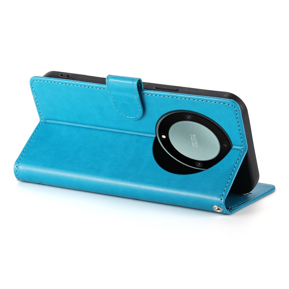 Virágok könyvtáska Honor Magic 8 Lite 5G - kék