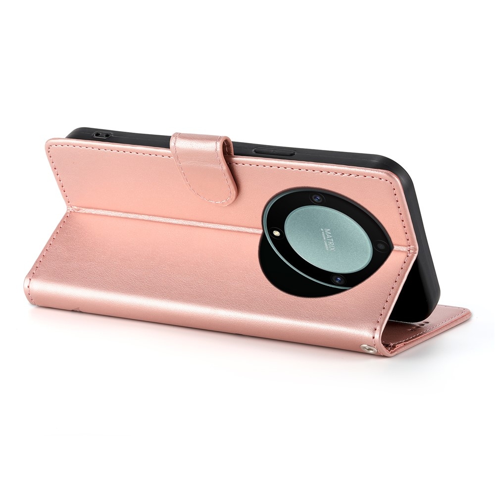 Virágok könyv tok Honor Magic 8 Lite 5G - rózsaarany