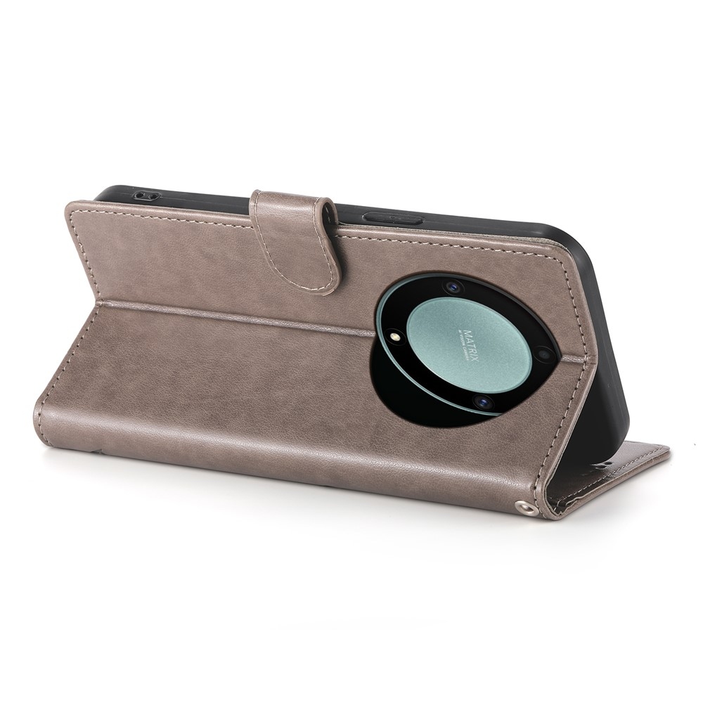 Virágok könyvtáska a Honor Magic 8 Lite 5G számára - szürke