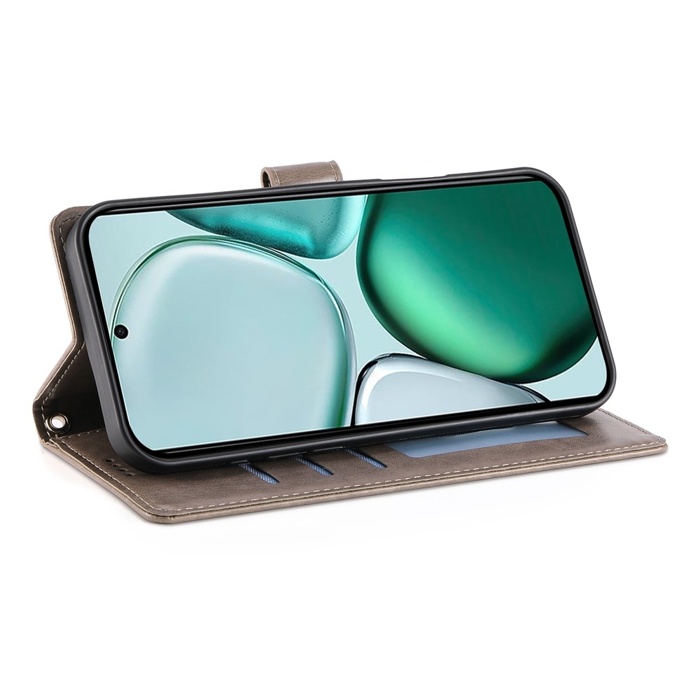 Virágok könyvtáska a Honor Magic 8 Lite 5G számára - szürke