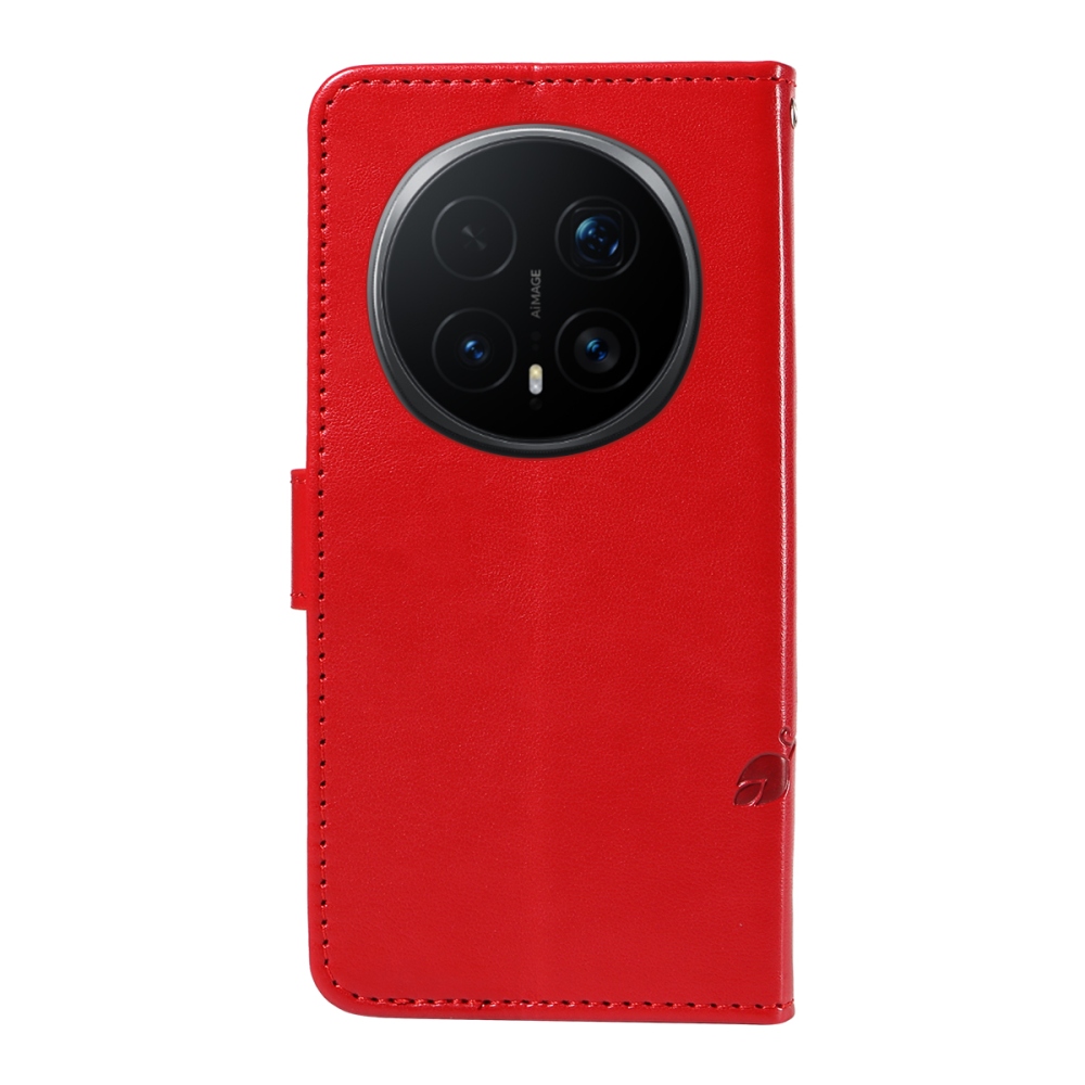 Virágok könyv tok a Honor Magic 8 Pro 5G-hez - piros