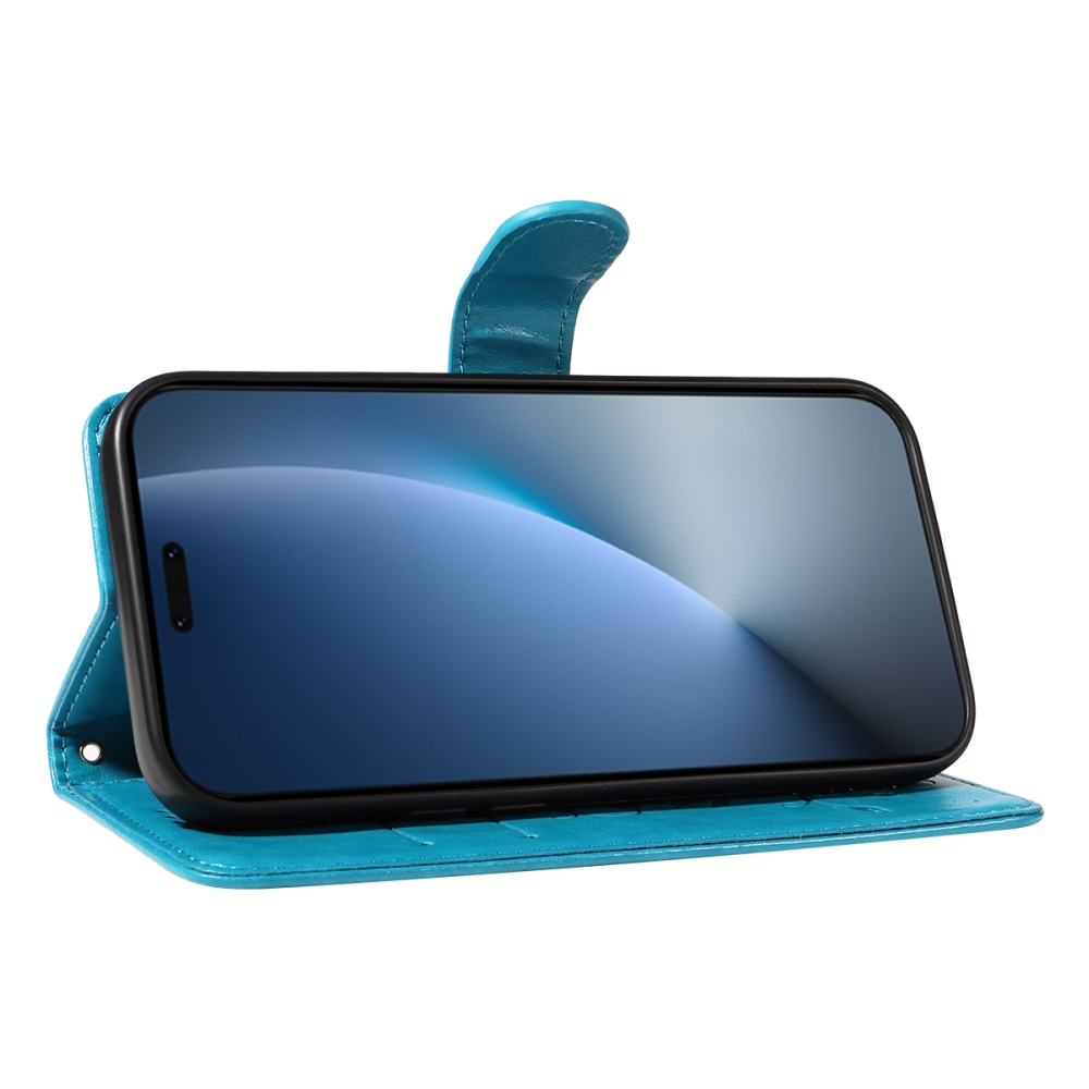 Virágok könyvtáska Honor Magic 8 Pro 5G - kék