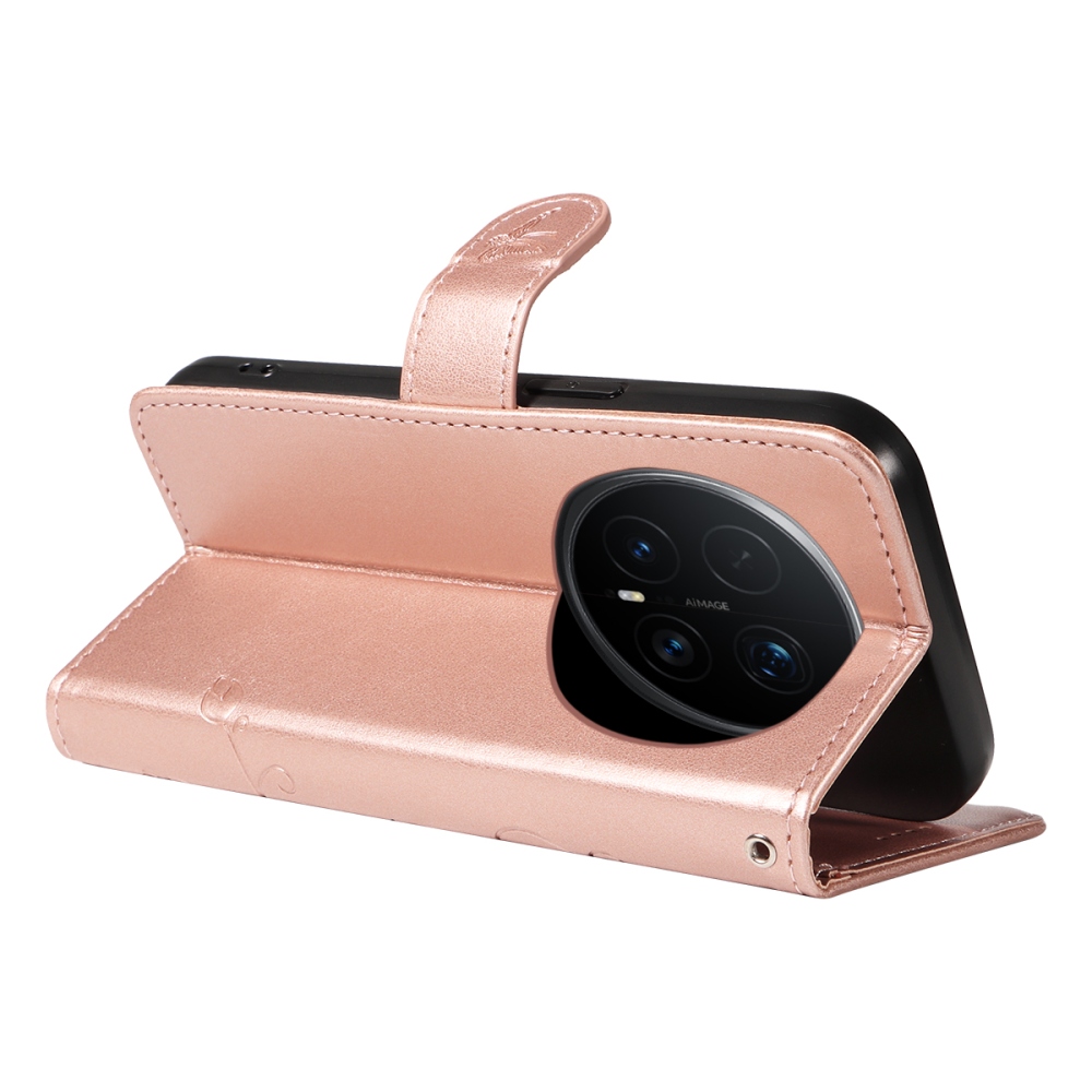 Virágok könyv tok Honor Magic 8 Pro 5G - rózsa arany