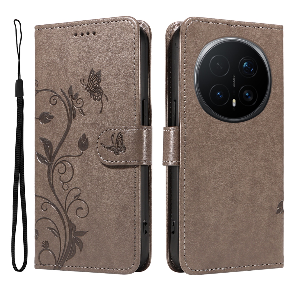 Virágok könyvtáska Honor Magic 8 Pro 5G - szürke