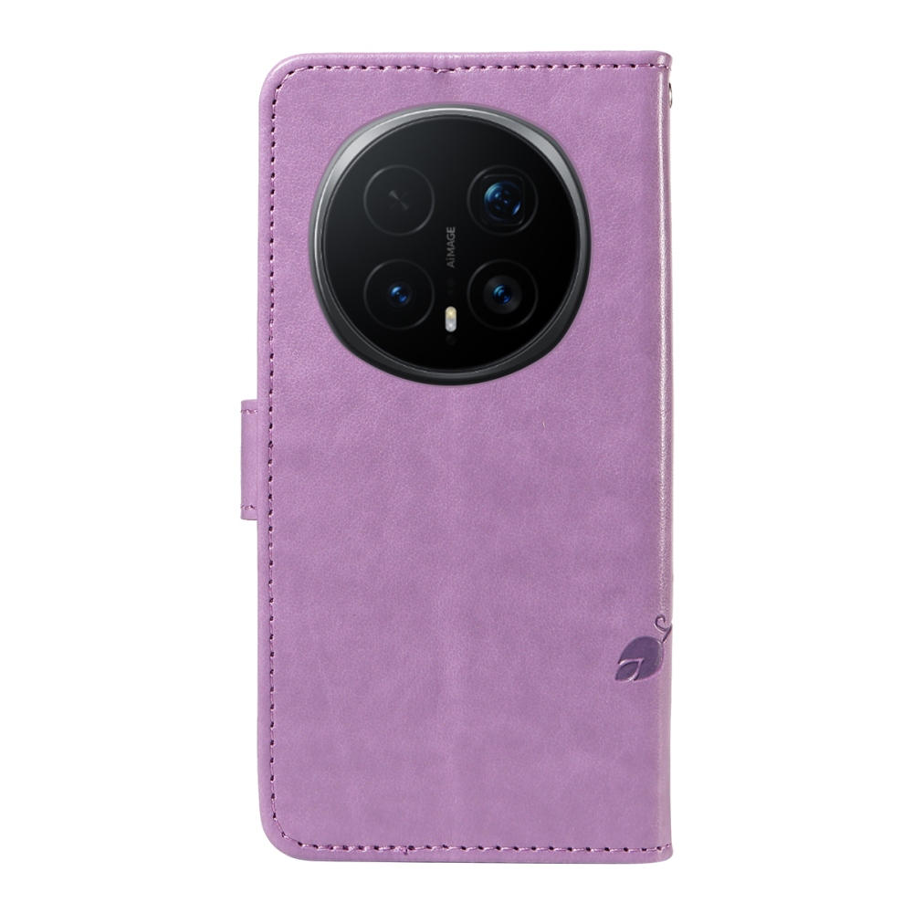 Virágok könyvtáska Honor Magic 8 Pro 5G - világos lila