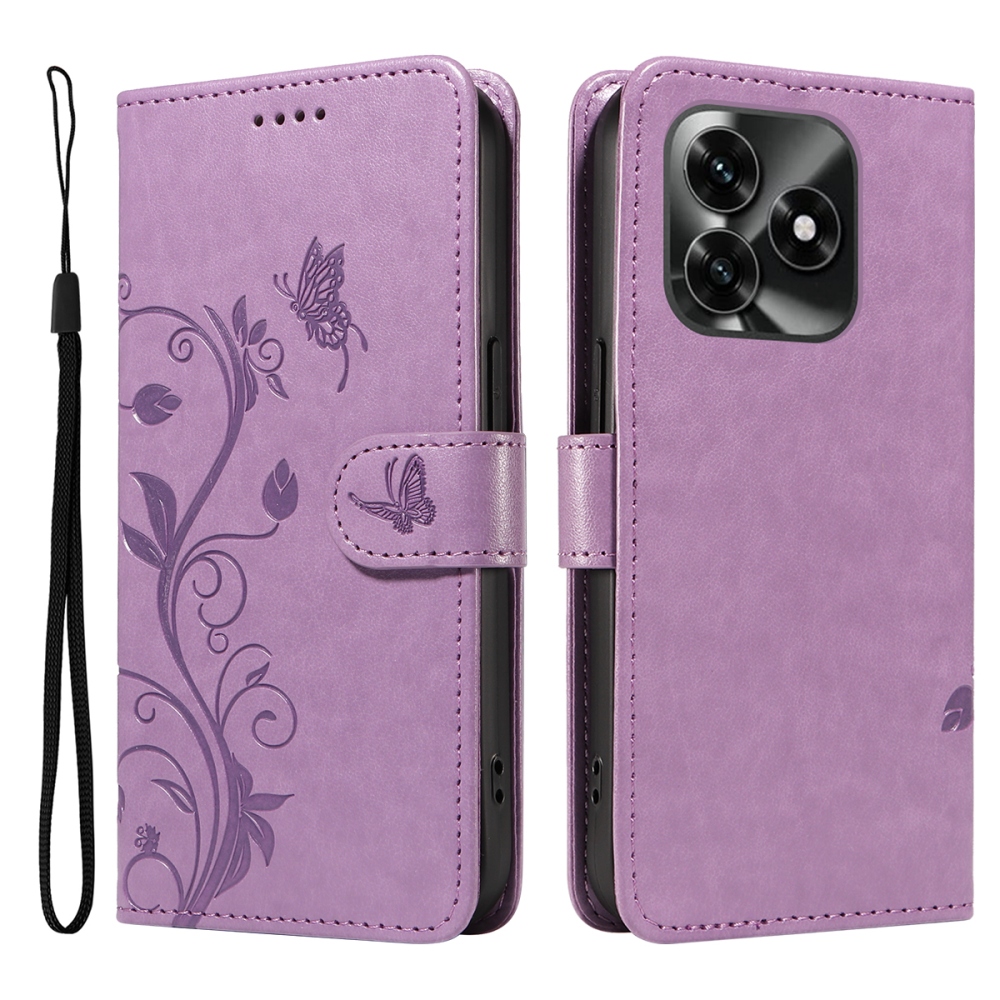 Virágos tok Honor készülékhez X5c Plus - világoslila