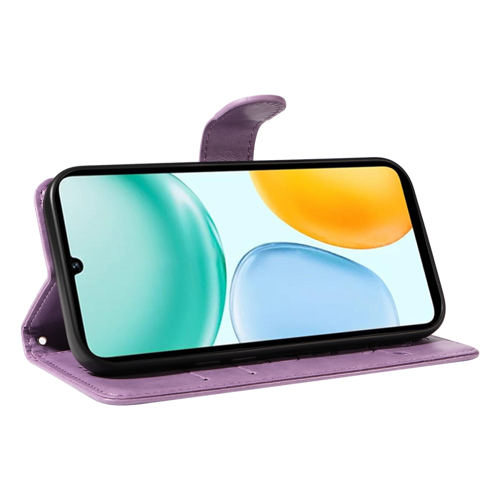 Virágos tok Honor készülékhez X5c Plus - világoslila