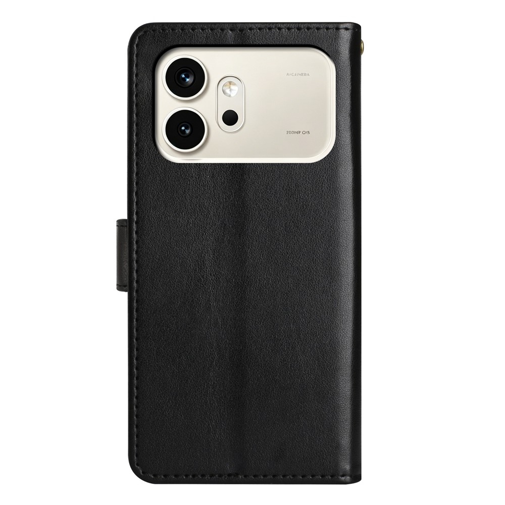 Virágok könyv tok a Honor 600 5G mobiltelefonhoz - fekete