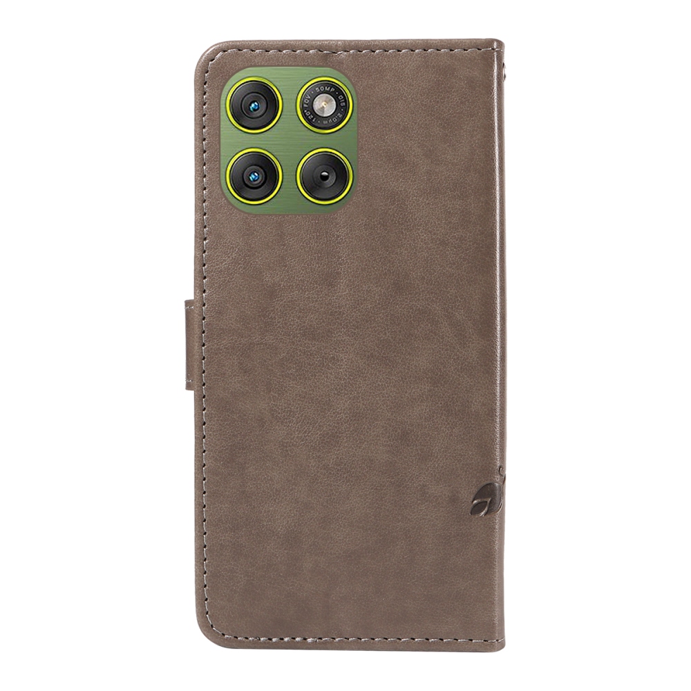 Virágok könyvtáska a Motorola Edge 70 5G készülékhez - szürke