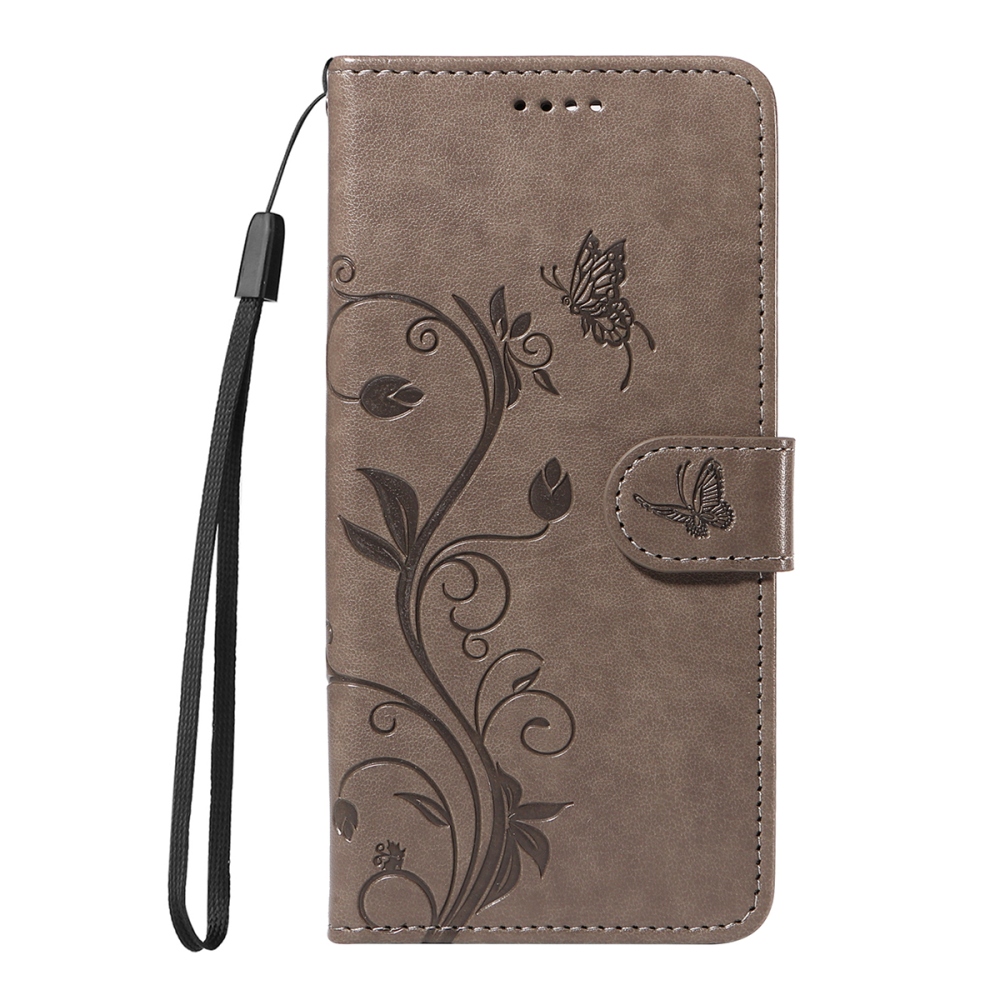 Flowers könyvformájú tok a Motorola Moto G57 Power 5G-hez – szürke