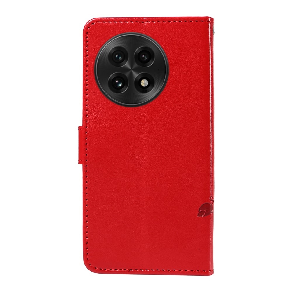 Virágok könyv tok OnePlus 13-hoz - piros