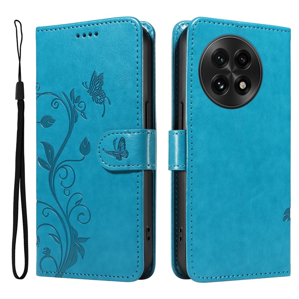 Virágok könyv tok OnePlus 13-hoz - kék