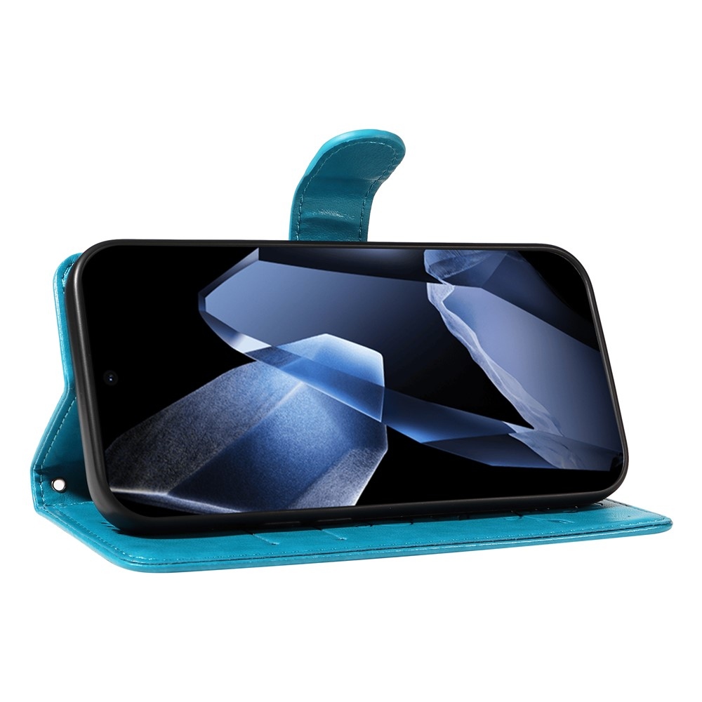 Virágok könyv tok OnePlus 13-hoz - kék