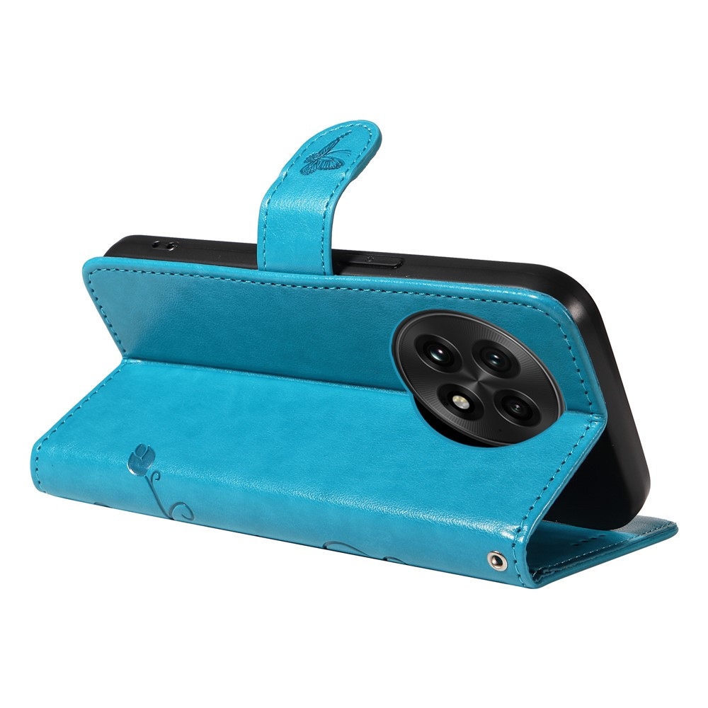 Virágok könyv tok OnePlus 13-hoz - kék