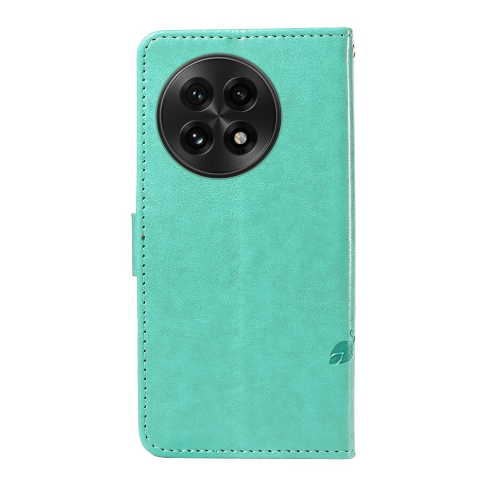 Virágok könyv tok OnePlus 13-hoz - teal színű