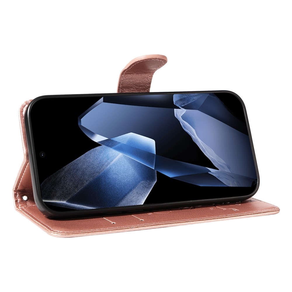 Virágok könyv tok OnePlus 13-hoz - rózsa arany