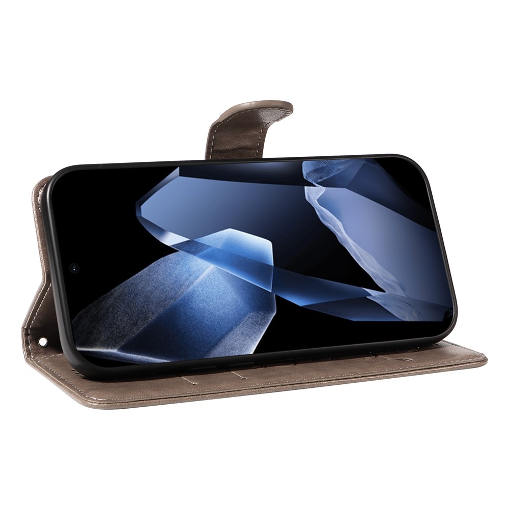 Virágok könyv tok OnePlus 13-hoz - szürke