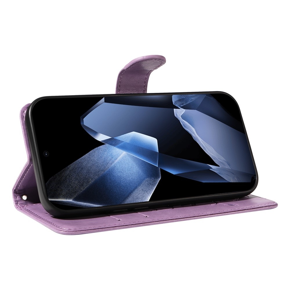 Virágok könyv tok OnePlus 13-hoz - világos lila