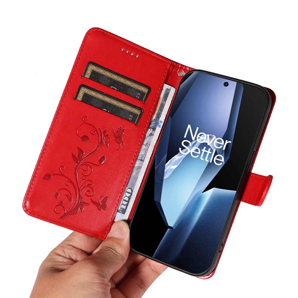 Virágok könyve tok OnePlus 13R 5G - piros