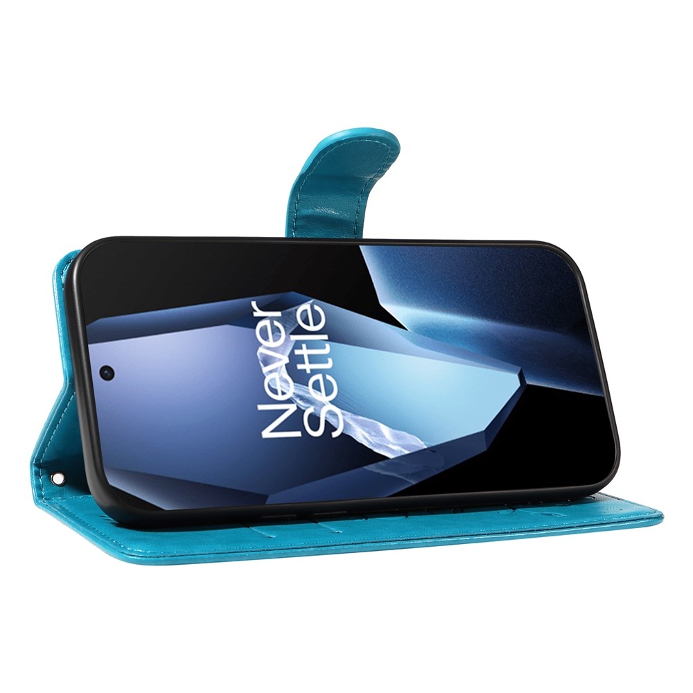 Virágok könyv tok OnePlus 13R 5G - kék