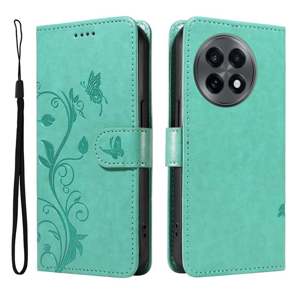 Virágok könyv tok OnePlus 13R 5G - teal - teal