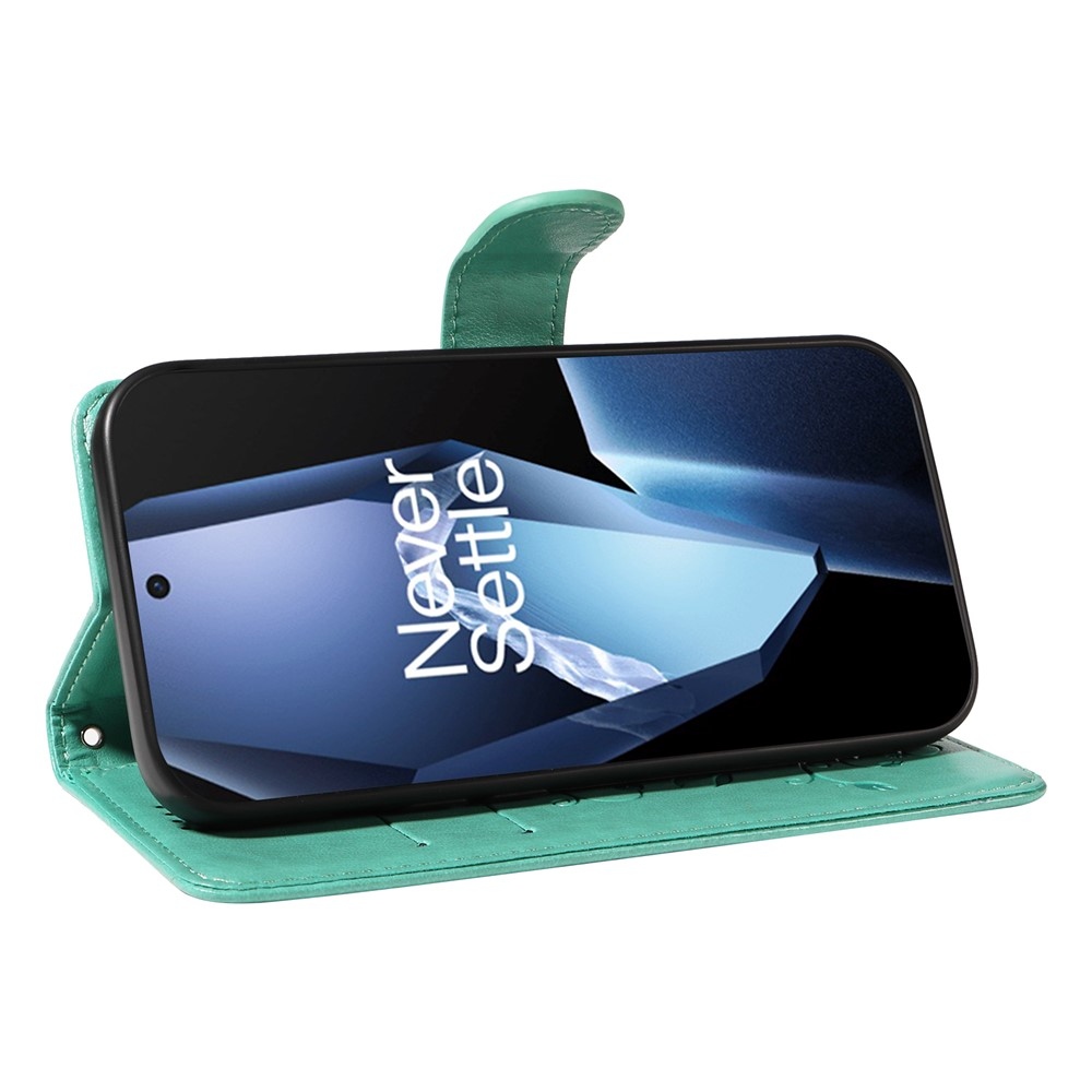 Virágok könyv tok OnePlus 13R 5G - teal - teal