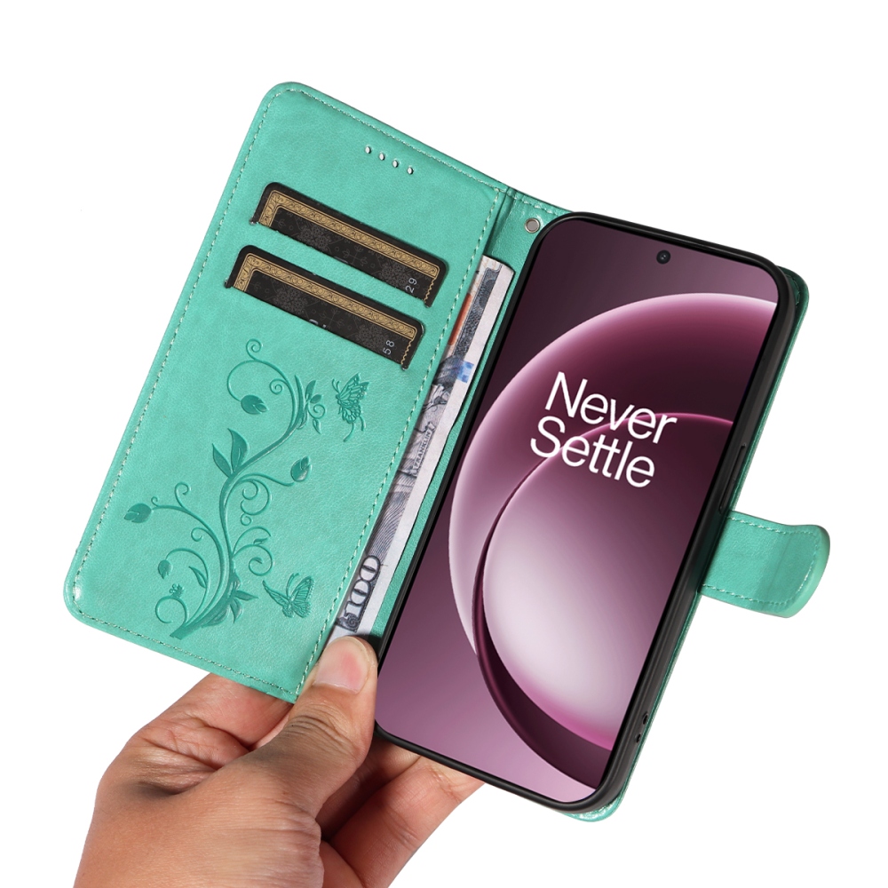 Virágok könyv tok OnePlus 15 5G - teal - teal