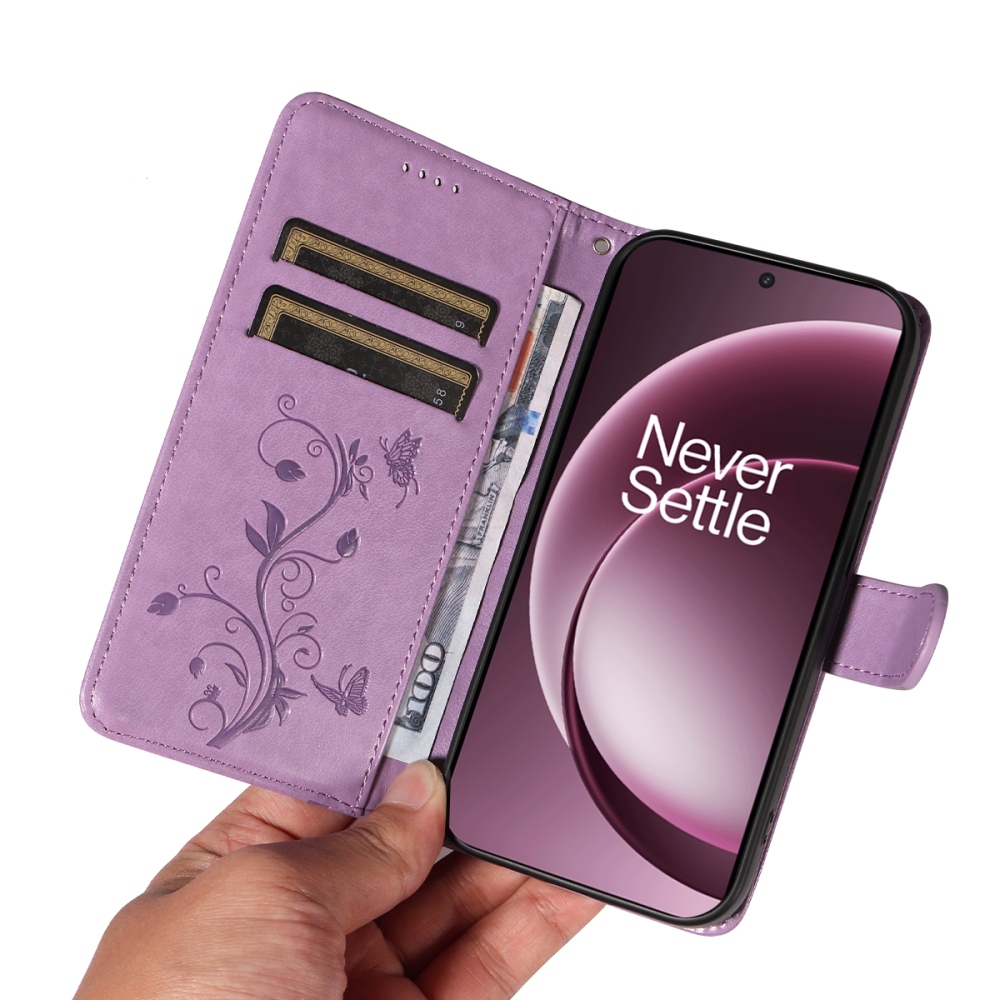 Virágok könyve tok OnePlus 15 5G - világos lila