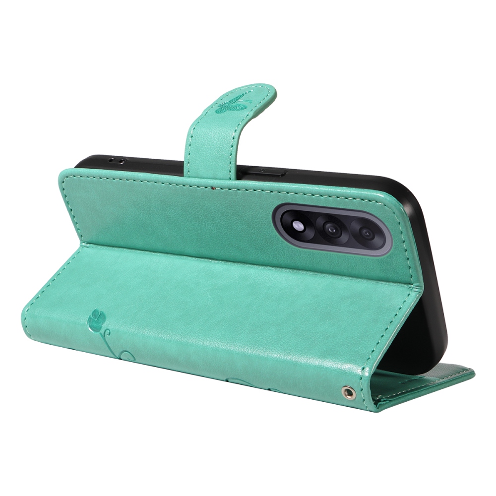 Virágok könyv tok OnePlus Nord 5 5G - teal - teal