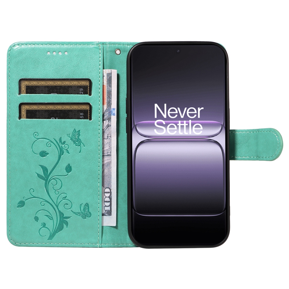 Virágok könyv tok OnePlus Nord 5 5G - teal - teal