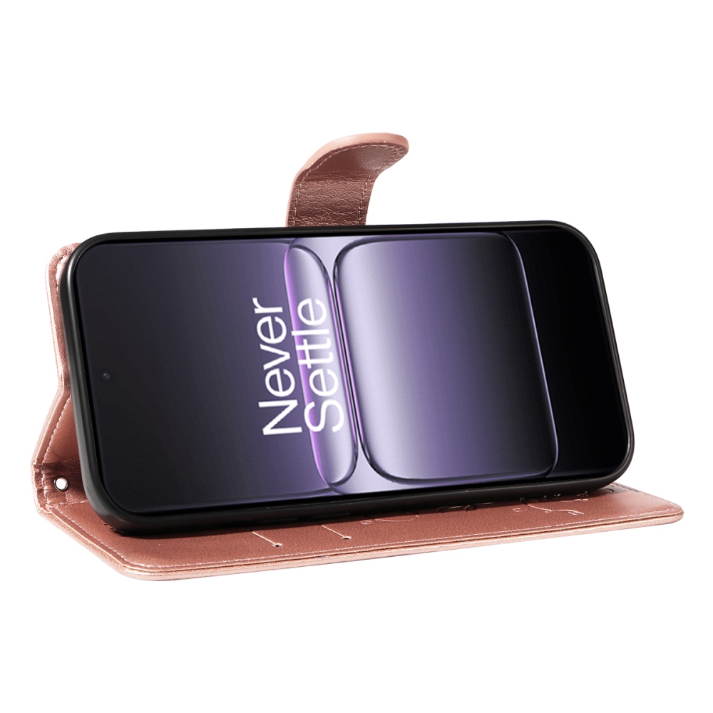 Virágok könyv tok OnePlus Nord 5 5G - rózsa arany
