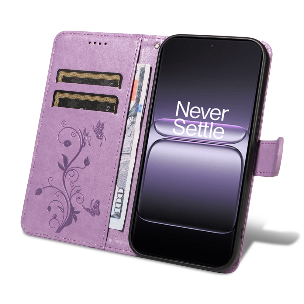 Virágok könyve tok OnePlus Nord 5 5G - világos lila