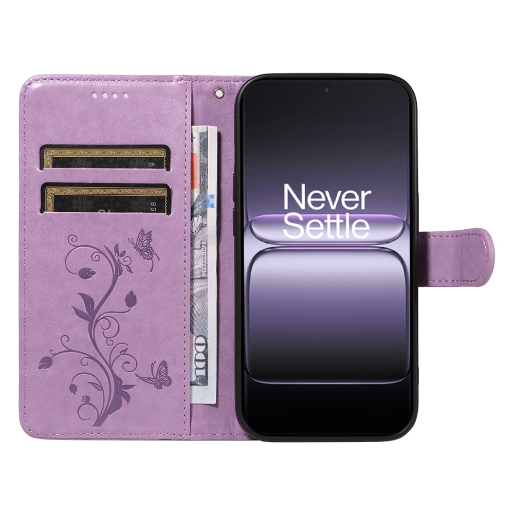 Virágok könyve tok OnePlus Nord 5 5G - világos lila