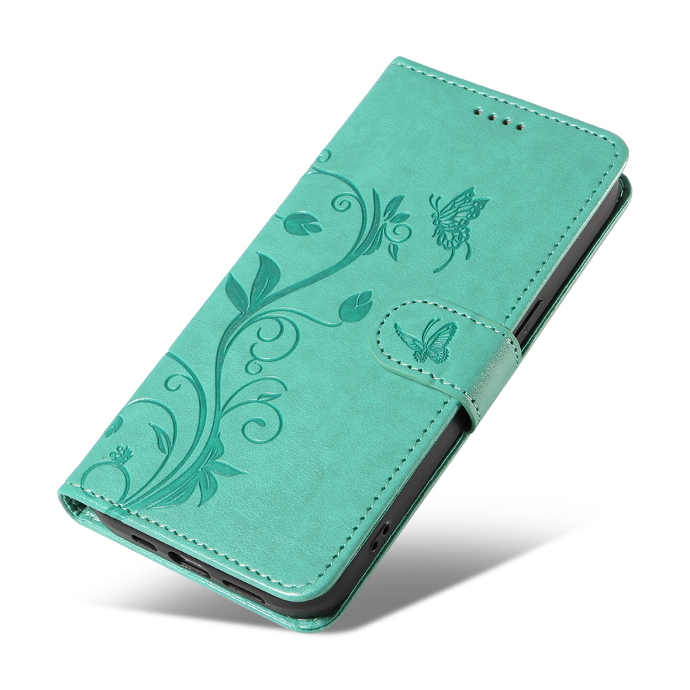 Virágok könyv tok OnePlus Nord CE5 5G - teal - teal