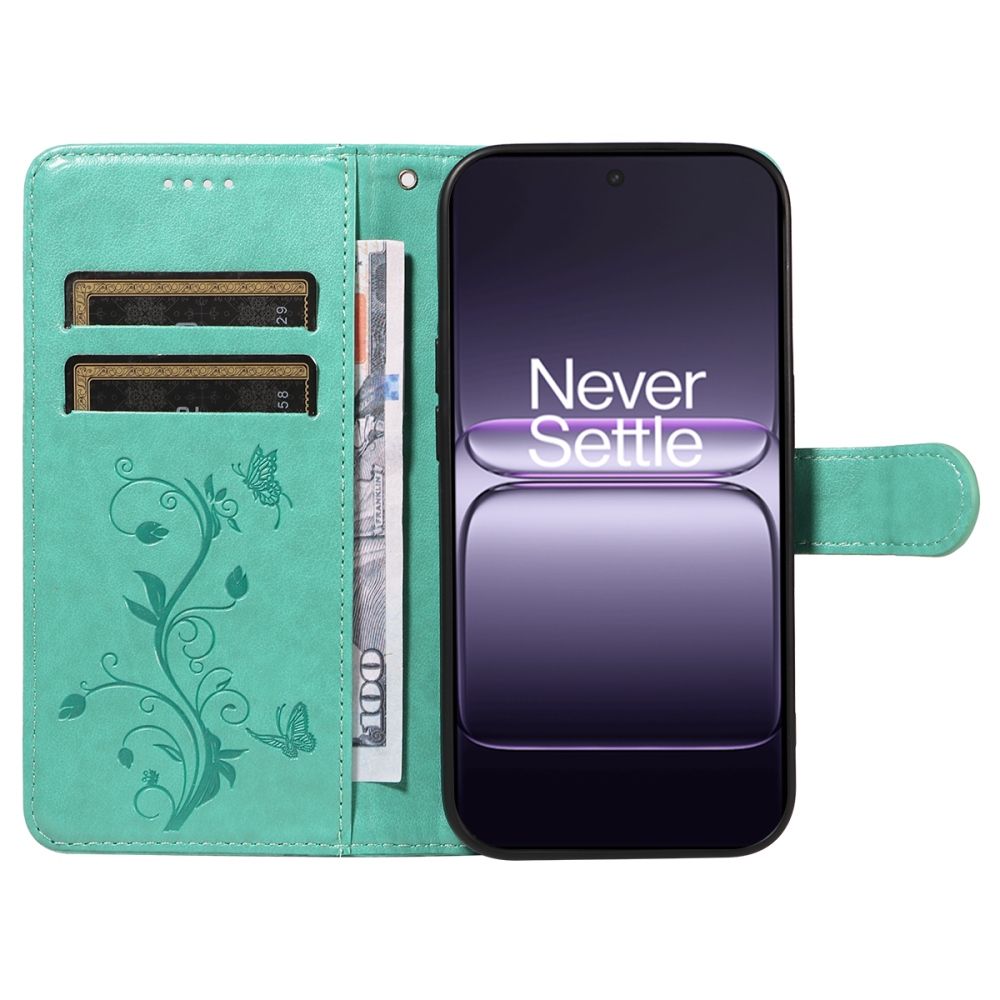 Virágok könyv tok OnePlus Nord CE5 5G - teal - teal