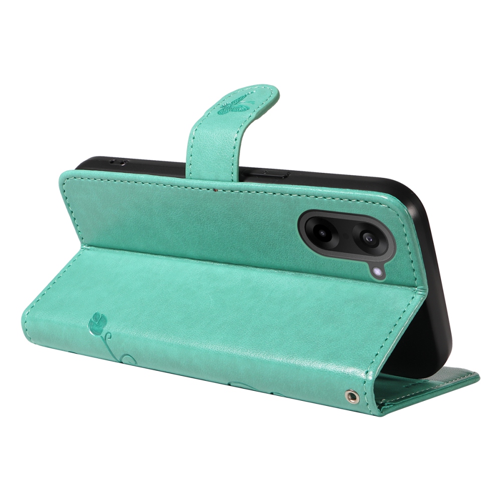 Virágok könyv tok OnePlus Nord CE5 5G - teal - teal