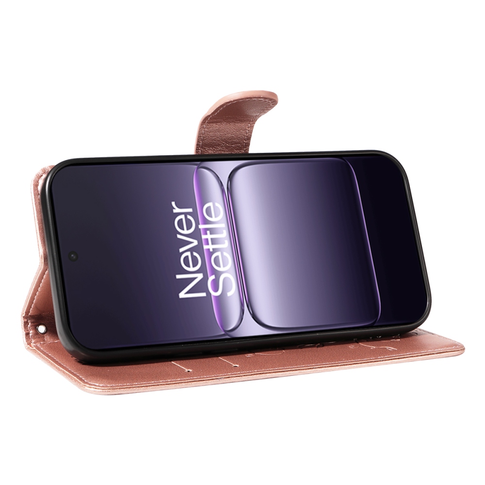 Virágok könyv tok OnePlus Nord CE5 5G - rózsa arany