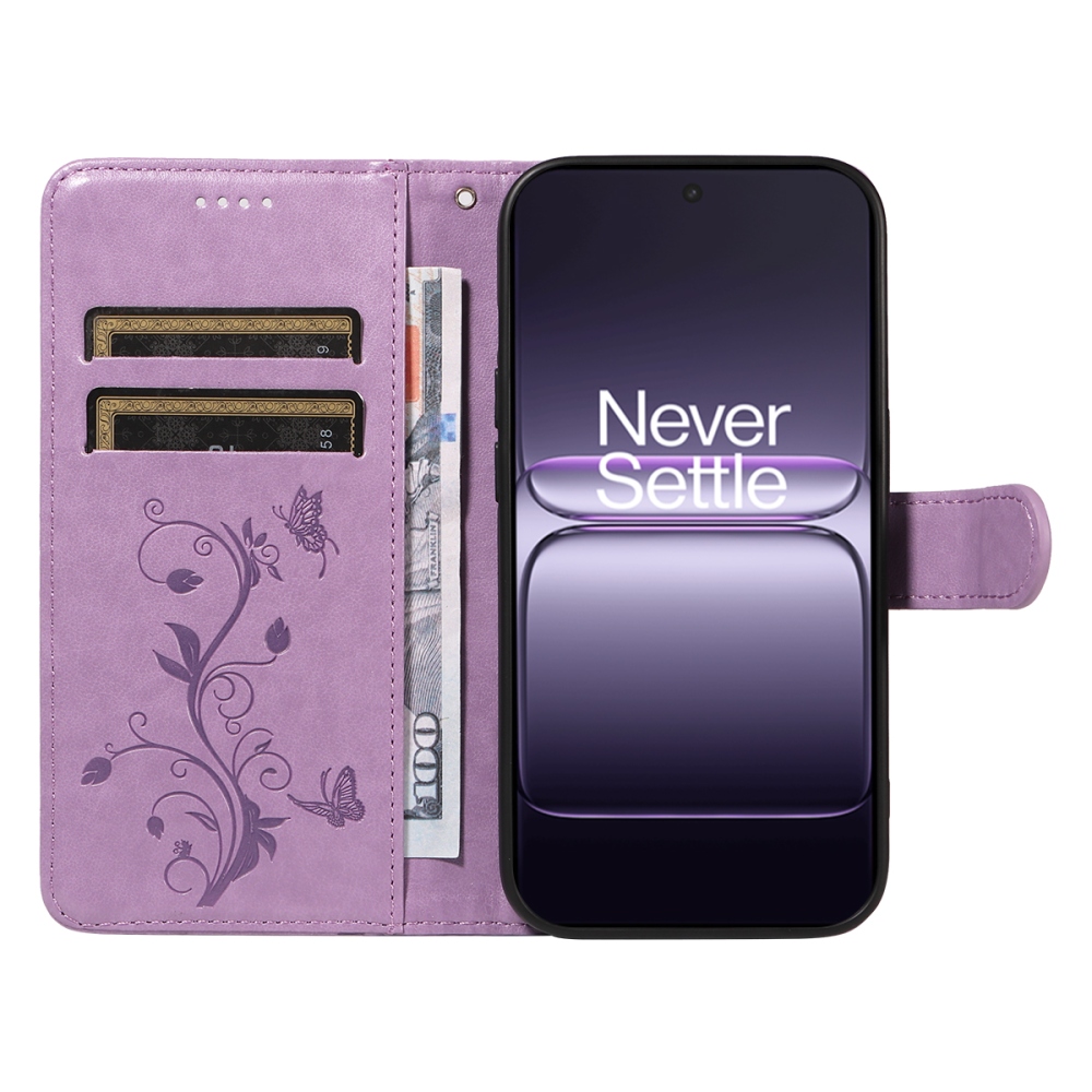 Virágok könyve tok OnePlus Nord CE5 5G - világos lila