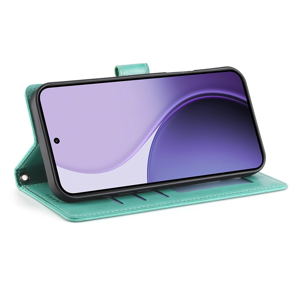 Flowers könyvformájú tok a Realme 16 5G-hez – kék-zöld