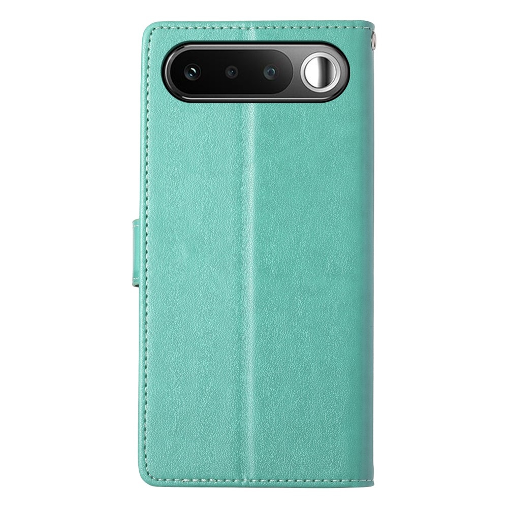 Flowers könyvformájú tok a Realme 16 5G-hez – kék-zöld