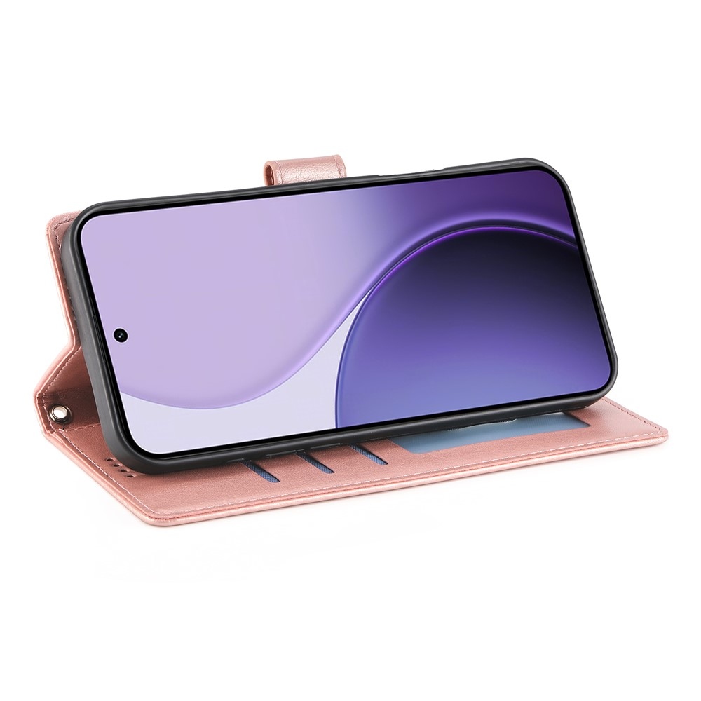 Flowers könyvformájú tok a Realme 16 5G-hez – rózsaszín-arany