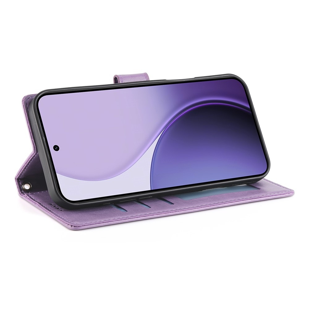 Flowers könyvformájú tok a Realme 16 5G-hez – világos lila