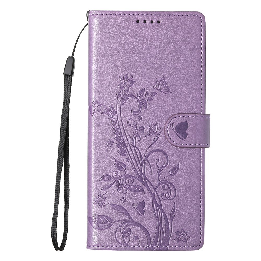 Flowers könyvformájú tok a Realme 16 5G-hez – világos lila