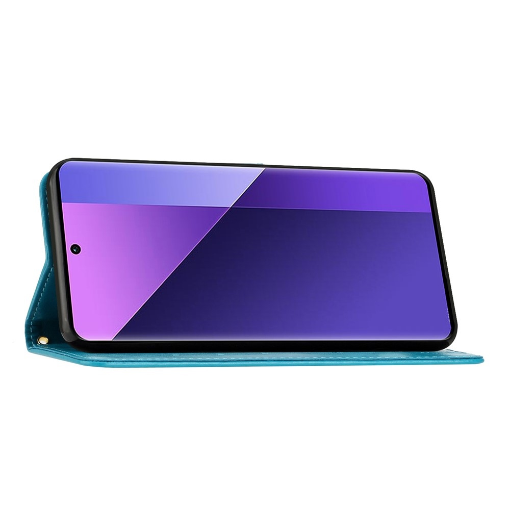 Virágok könyv tok Samsung Galaxy A57 5G - kék