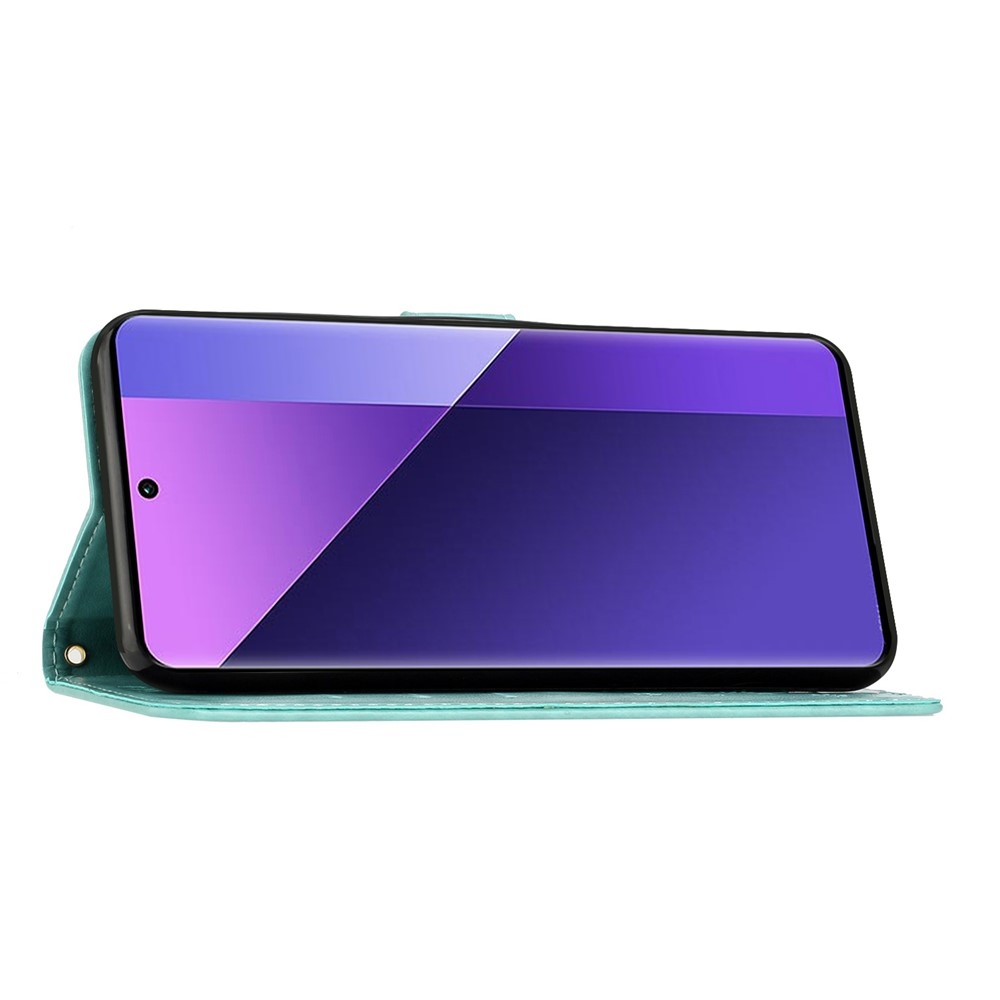 Virágok könyv tok Samsung Galaxy A57 5G-hez - teáskék