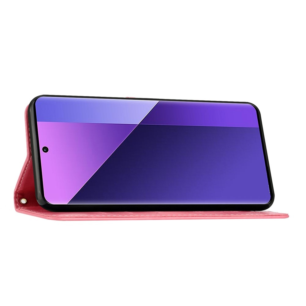 Virágok könyv tok Samsung Galaxy A57 5G - rózsaszínű