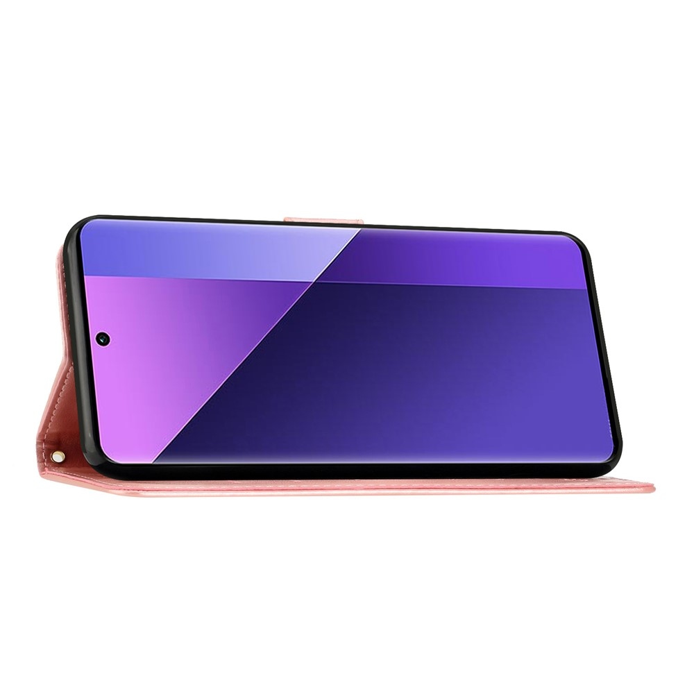 Virágok könyv tok Samsung Galaxy A57 5G - rózsa arany