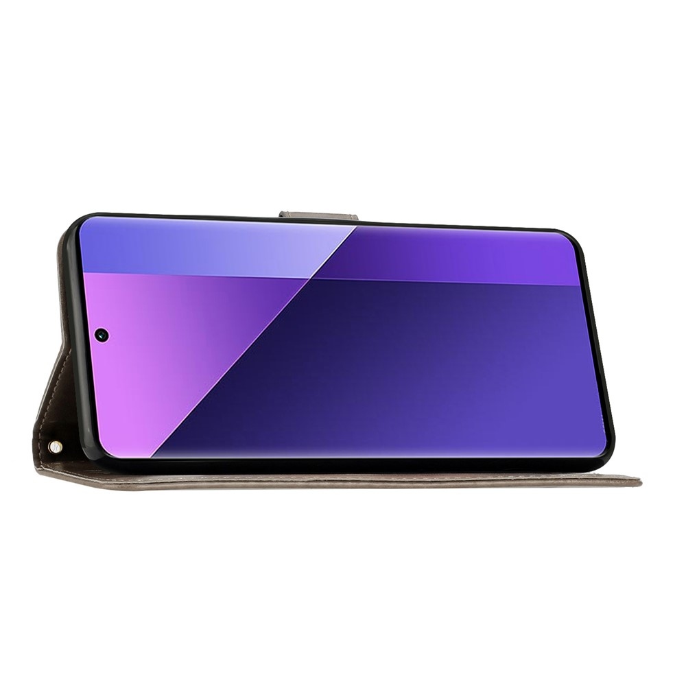 Virágok könyv tok Samsung Galaxy A57 5G - szürke