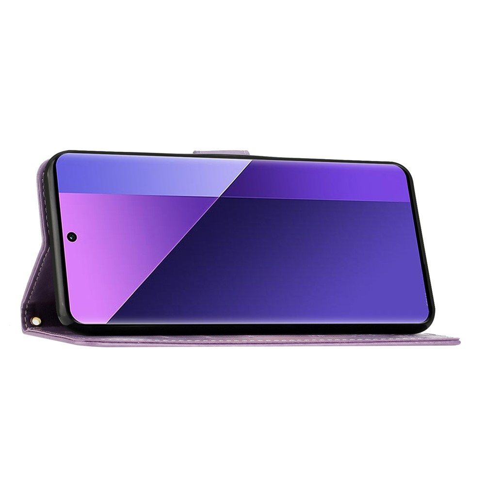 Virágok könyv tok Samsung Galaxy A57 5G-hez - világos lila